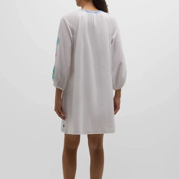 Tommy Bahama, 100% Cotton, Lined, Embroidered, V-neck, Swim Cover Up, S - Picture 6 of 16